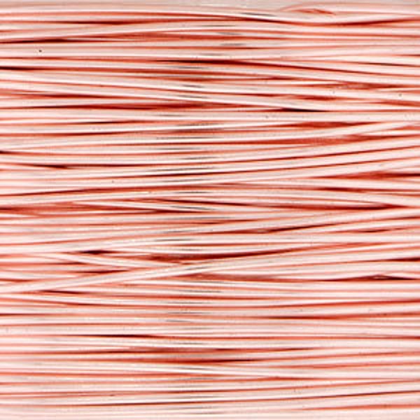 18 / 20 Gauge ROSE GOLD Non Tarnish Colored Enameled craft Wire round Lead Free - Pick Size