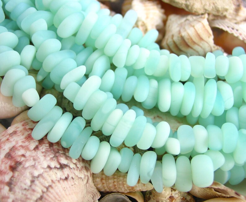7 6mm 9mm SMALL Chip Pebble Sea Beach Velvet Glass Beads Etsy