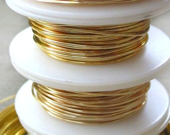 14 / 16 Gauge ( 10' / 15' feet ) GOLD Non Tarnish Colored Enameled craft Wire lead nickel free