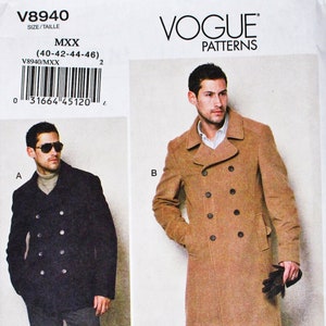 Vogue 8940 Men's Coat / Jacket & Pants Sewing Pattern | Etsy