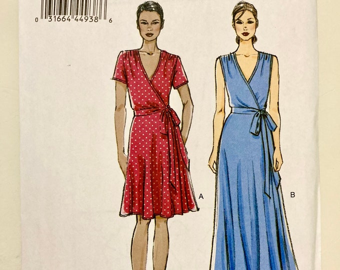 Vogue Sewing Pattern for Wrap Dress Vogue 8896 Bust 38 to 46 Inches