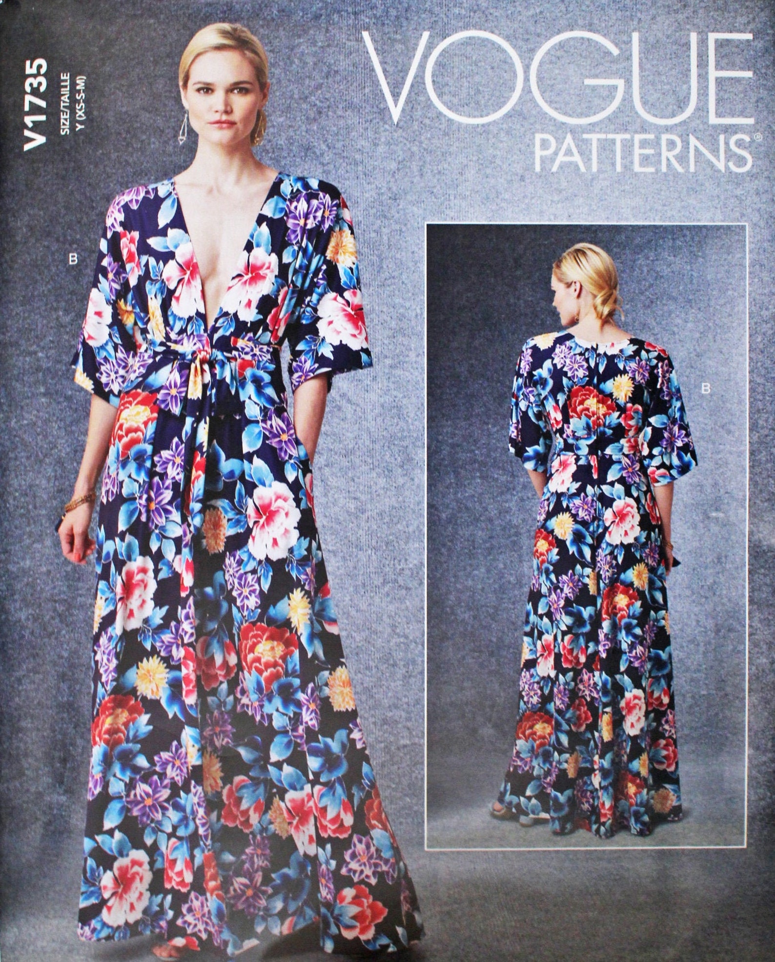Vogue sewing pattern for dress / caftan / kimono / coverup Etsy