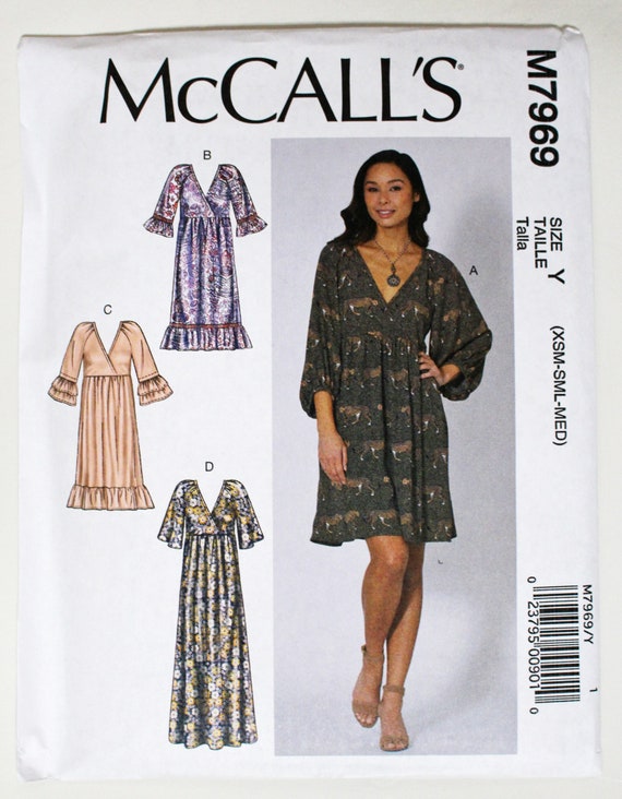 Sewing Pattern for Women's Dress - Mccall's 7969 - Bust 29.5 to 36 Inches - Sizes XS and S and M - Rated Easy - UNCUT - Etsy Sewing Pattern for Women's Dress - Mccall's 7969 - Bust 29.5 to 36 Inches - Sizes XS and S and M - Rated Easy - UNCUT - Etsy