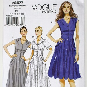 Vogue Sewing Pattern for Romantic Dress With Pockets Vogue 8577 Sizes ...