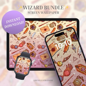 Magical Wizard Aesthetic Digital Wallpaper Bundle