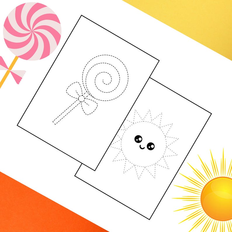 Tracing Example Objects 59 Objects Tracing Worksheets and Coloring Pages for Kids, Tracing ...