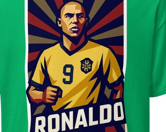Vintage 90s Nike Striker Ronaldo #9 Brazilian Former Footballer T