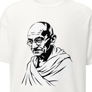 Gandhi T-Shirt: Be the Change - Minimalist Indian Icon Tee