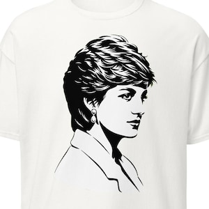 Camiseta de la Princesa Diana, camiseta real vintage de los 90, top icónico de homenaje, regalo de la realeza británica, camiseta de la reina de la cultura pop - (FP06)
