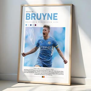 Kevin de Bruyne, stampa murale del Manchester City