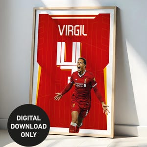 Virgil van Dijk Digital Download Print