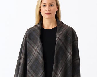 MacRae hunting grey Tartan Shawl Scottish Wool Blend Winter Celtic Tartan Scarf for  Women