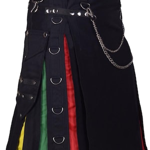 Handmade Rainbow Pride Kilt: Customizable Tartan Festival Kilt
