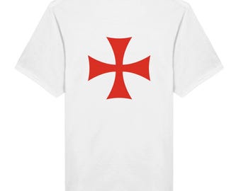 Knights Templar Shirt, Medieval Crusader T-Shirt, Templar Cross Graphic Tee, Christian Knights Armor Shirt