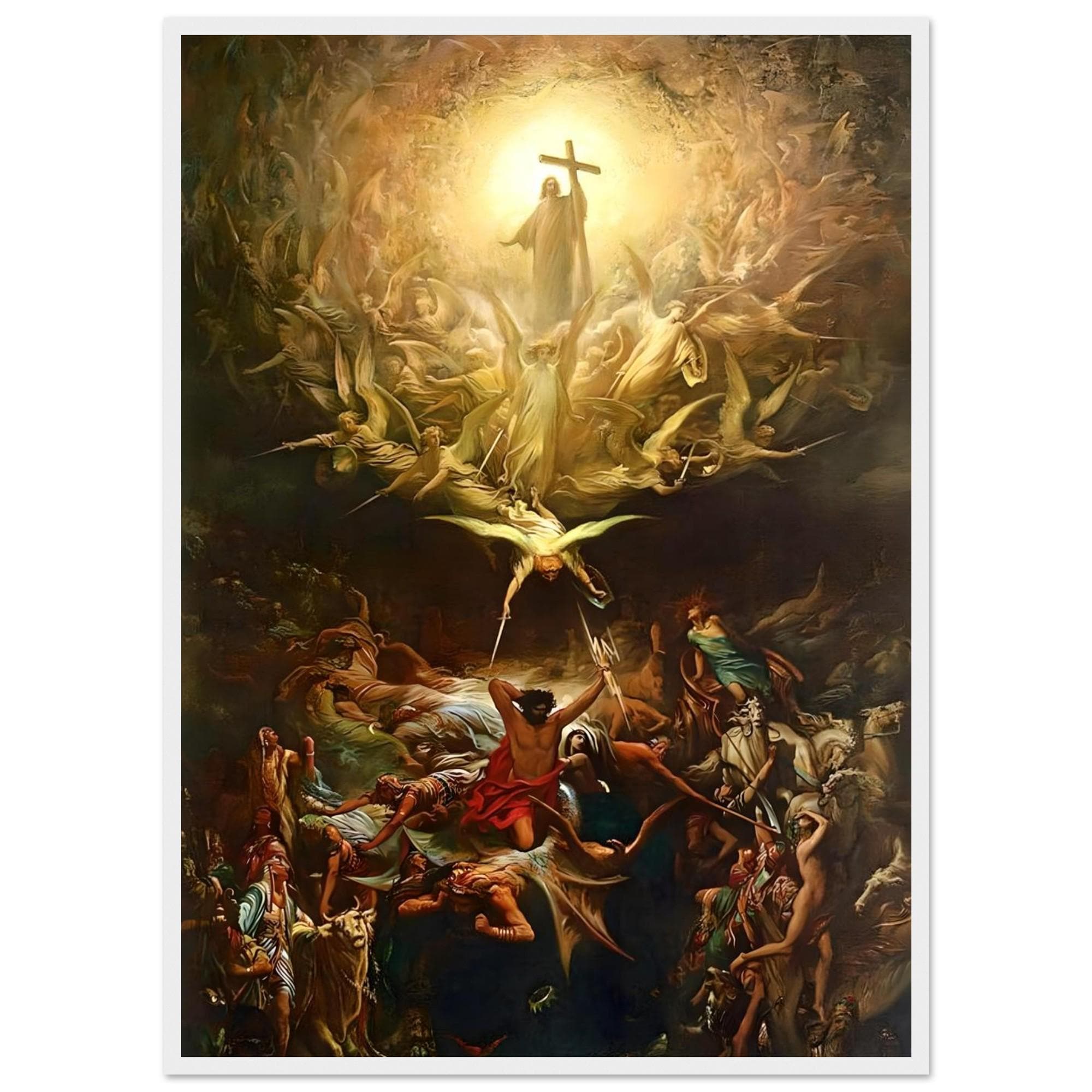 Christ Over False Gods Poster, Christian Wall Art, Jesus Triumphs Over Idols Print, Spiritual Warfare Decor, Bold Faith Statement