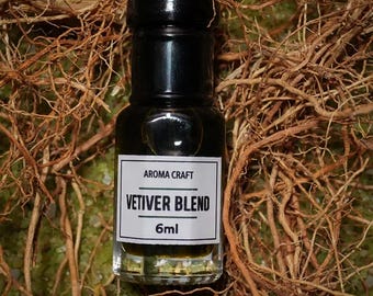 Vetiver Blend Attar | Natural Perfume Oil | Refreshing Earthy Scent | Alcohol Free | Long Lasting | Gift for Him and Her