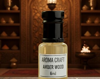 Aceite de perfume natural sin alcohol con aroma a madera de ámbar / Aroma cálido y amaderado de larga duración / Fragancia tradicional unisex / Regalo para él y para ella