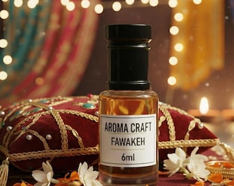 Fawakeh Attar | Natural Alcohol Free Perfume Oil | Long Lasting Woody Aroma | Traditional Unisex Fragrance | Gift for Him and Her