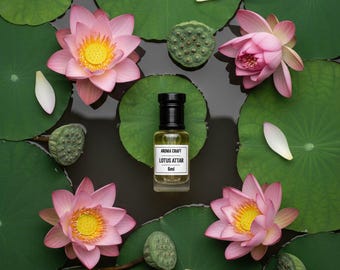 Aceite de perfume floral natural Lotus Attar / Fragancia refrescante sin alcohol / Aroma duradero / Regalo para él y para ella