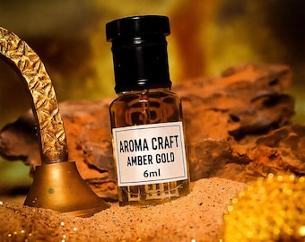 Aceite perfumado de ámbar dorado / Aceite perfumado de ámbar natural / Roll-on de larga duración / Fragancia sin alcohol / Aroma unisex / Regalo para él y para ella