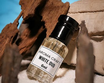 Aceite perfumado de oud blanco / Aceite perfumado amaderado suave / Roll-on sin alcohol / Aroma natural de larga duración / Regalo para él y para ella / Fragancia unisex