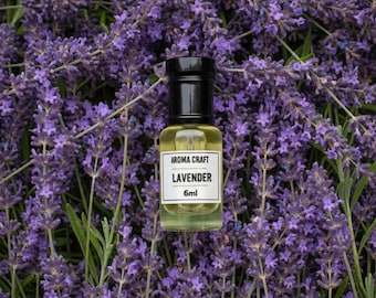 Attar alla lavanda / Olio profumato floreale naturale / Fragranza rilassante a lunga durata / Senza alcol / Regalo per lui e per lei