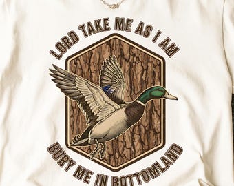 Duck Hunting PNG Mallard Waterfowl Sublimation Design, Southern Bottomland Shirt, Vintage Hunter Gift, Rustic Outdoors Men Digital Download