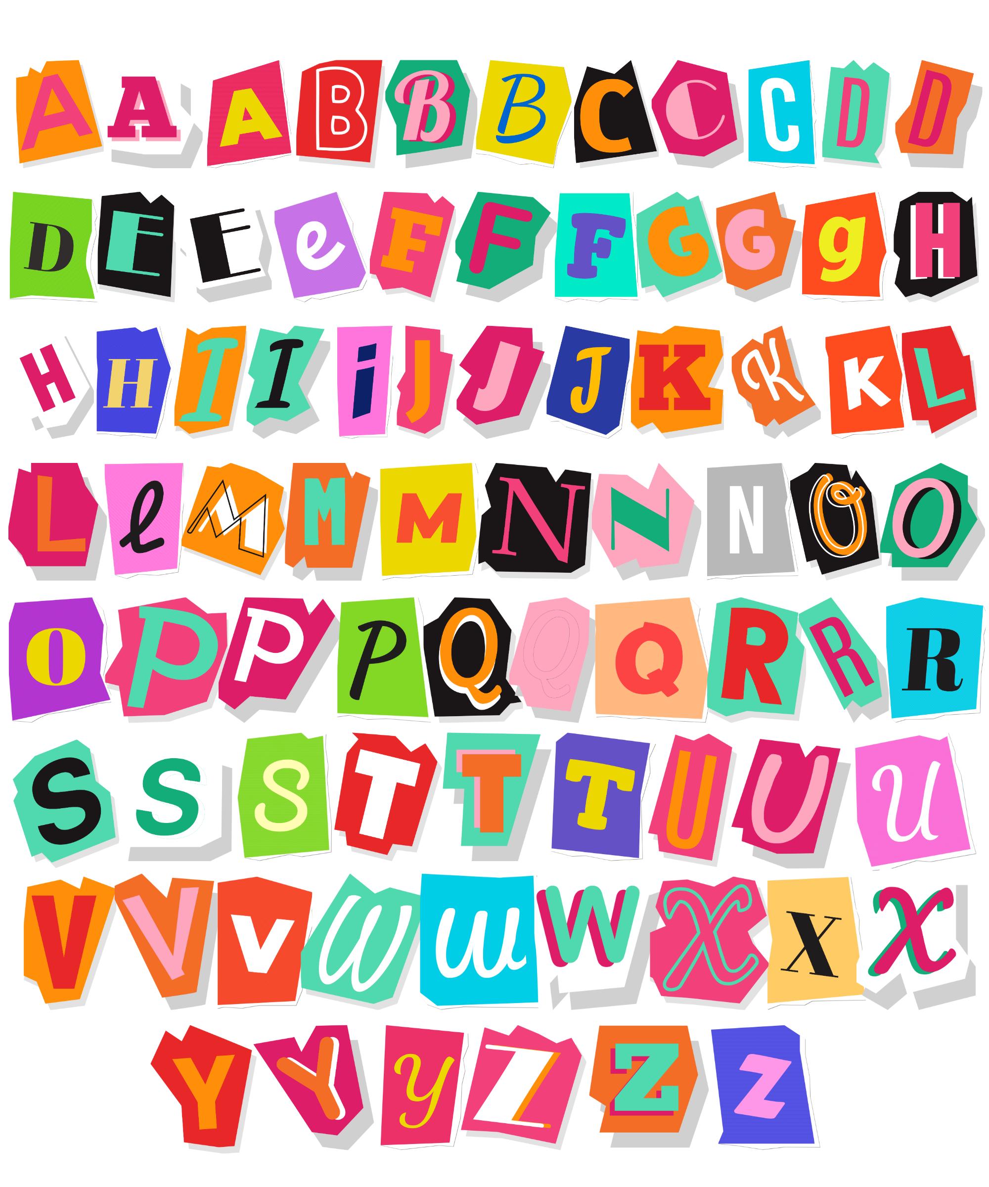 Ransom Alphabet Png Bundle, Ransom Letters Png, Magazine Scrapbook ...