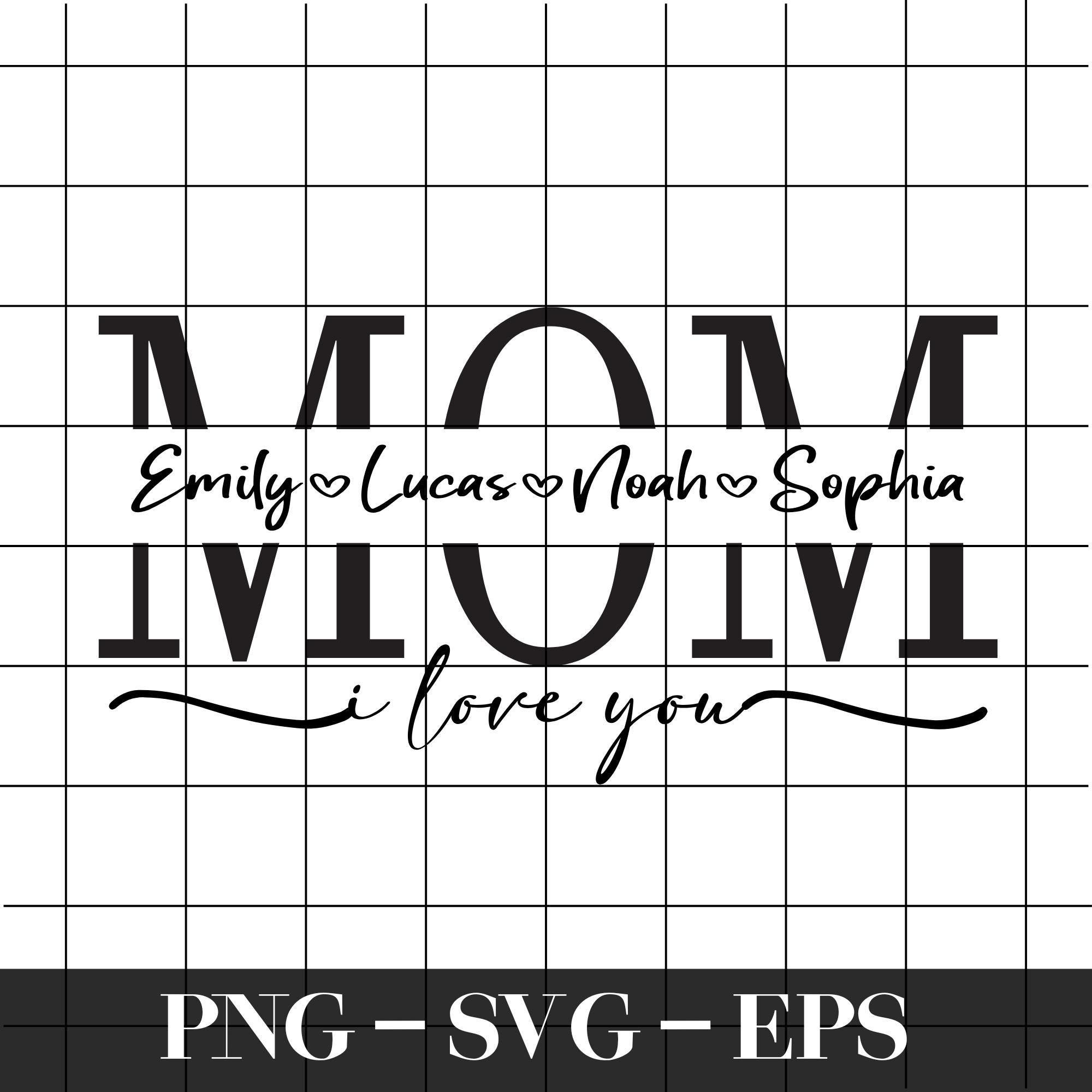 Fall Split Name Frame Mom Split Name Frame SVG, Mother's Day Gift SVG, Mom Cut File Svg, Mom ...