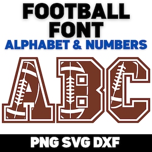 American football Svg Alphabet, Football Numbers Svg Png, Varsity Font Svg, Football Font Svg, Sports Font Svg, American Football Svg