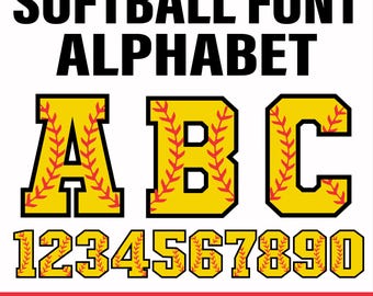 Softball Font SVG: Varsity College Letters (PNG, EPS)
