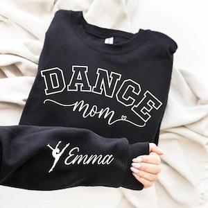 Personalized Dance Mom Png, Dance Mom SVG PNG, Custom Sleeve Design Shirt, Personalized Dancer Name Silhouette, Digital Download for Cricut