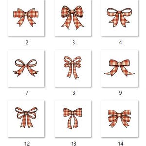 Pode incluir: Uma cole&ccedil;&atilde;o de quinze ilustra&ccedil;&otilde;es de la&ccedil;os em v&aacute;rios estilos. Cada la&ccedil;o apresenta um padr&atilde;o xadrez vermelho e marrom. Os la&ccedil;os s&atilde;o exibidos em um fundo branco, oferecendo uma apresenta&ccedil;&atilde;o limpa e simples.