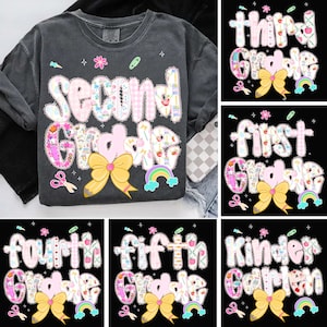 Preppy Back To School Bundle Png, First Day Of School Png, Coquette Teacher Png, Girl Shirt Sublimation Designs, Girly Checkered Sublimation