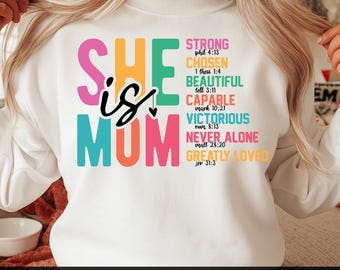 She Is Mom SVG: Christian Mother's Day Design (Digital Download)