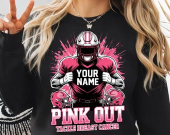 Pink Ribbon Football PNG: Breast Cancer Awareness (Digital Download)
