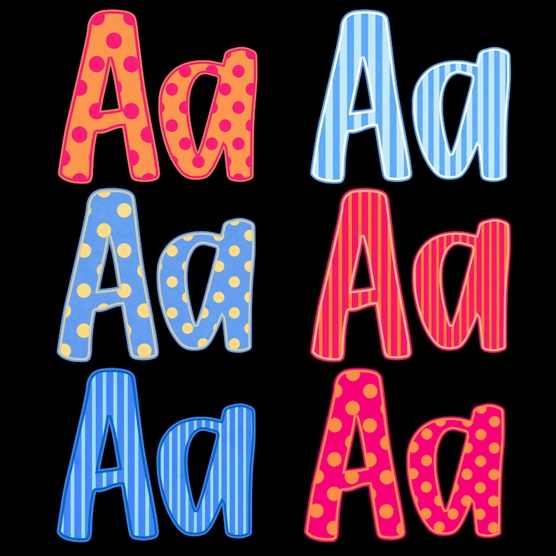 Doodle Letters PNG Bundle, Trendy Summer Alphabet, Doodle Bubble Alpha ...