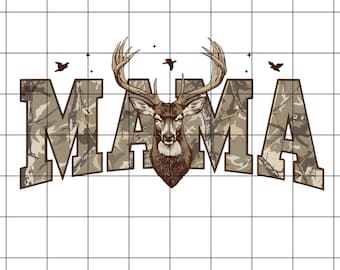 Camo Hunting Mama Png, Camo Mama, Retro Camo Western, Deer Hunting Camouflage, Cozy Season Country Distressed, mothers day Png, Vintage Png