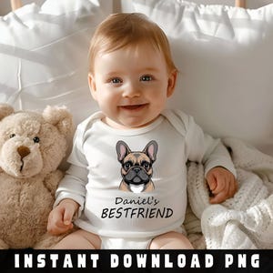 Custom Pet Photo Baby Bodysuit, Personalized Infant Outfit, Dog or Cat Portrait, Newborn Gift, Unique Pet Lover Clothing, Cat and Dog lover