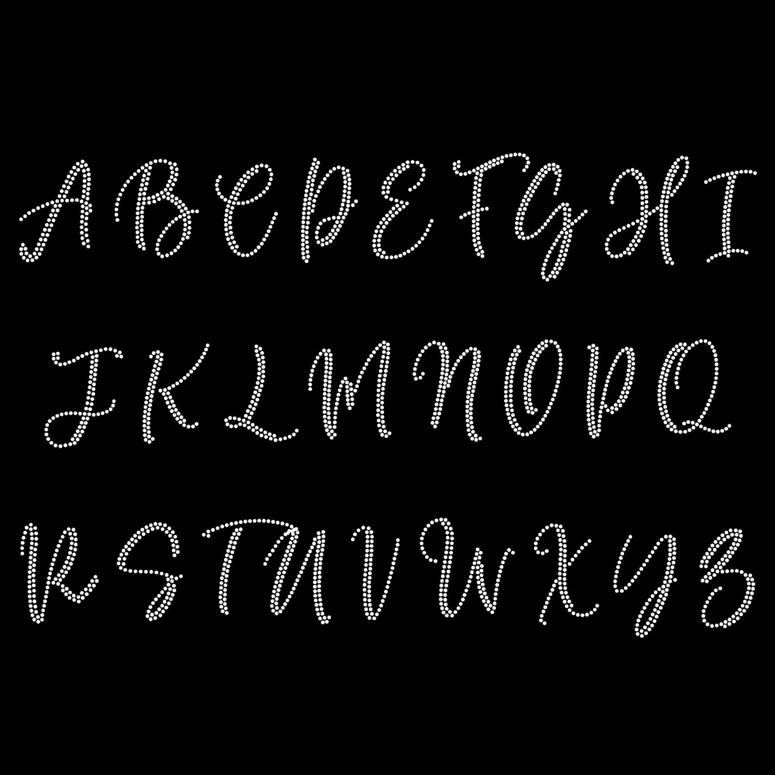 Rhinestone Lettering Cursive Cursive Rhinestone Alphabet Svg Png, Rhinestone Letters Png, Rhinestone ...