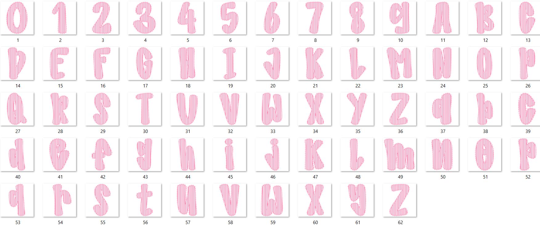 Pink Retro Floral Alphabet Bundle PNG, Preppy Grand Millennial Font ...