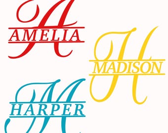 Split Monogram Alphabet SVG Bundle: Cricut & Silhouette Cut Files