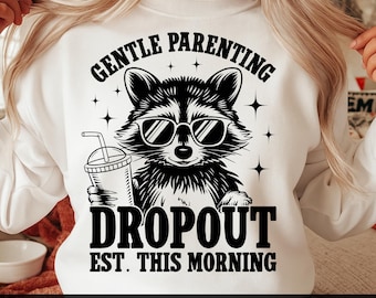 Ontwerp wilde wasbeer moeder: grappig bovenliggend png-bestand (digitale download)