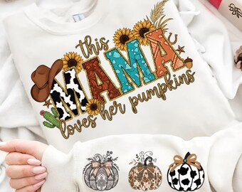 This Mama Loves Her Pumpkins Png, Personalized Pumpkin Mama Png, Fall Mama Png,Autumn Thanksgiving Mama Png,Thankful Mama Png,Fall Vibes Png