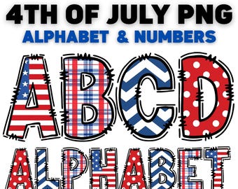 4. Juli PNG Buchstaben und Zahlen, Flaggen Alphabet Png, 4. Juli PNG Sublimation Patriotisch, Amerikanische PNG, Flaggen Alphabet Bundle Png