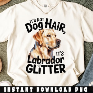 Labrador Glitter PNG: Funny Dog Design (Digital Download