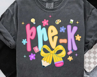 Pre-K Teacher Png, Pre-K Squad Png, Preschool Crew Png, PreK Teacher Png, Pre-K Teacher Team Png, PreK Shirt Png, Back to School Png