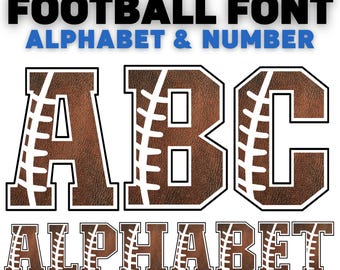 Varsity Football Alphabet PNG: Sports Lettering Font (Digital Download)