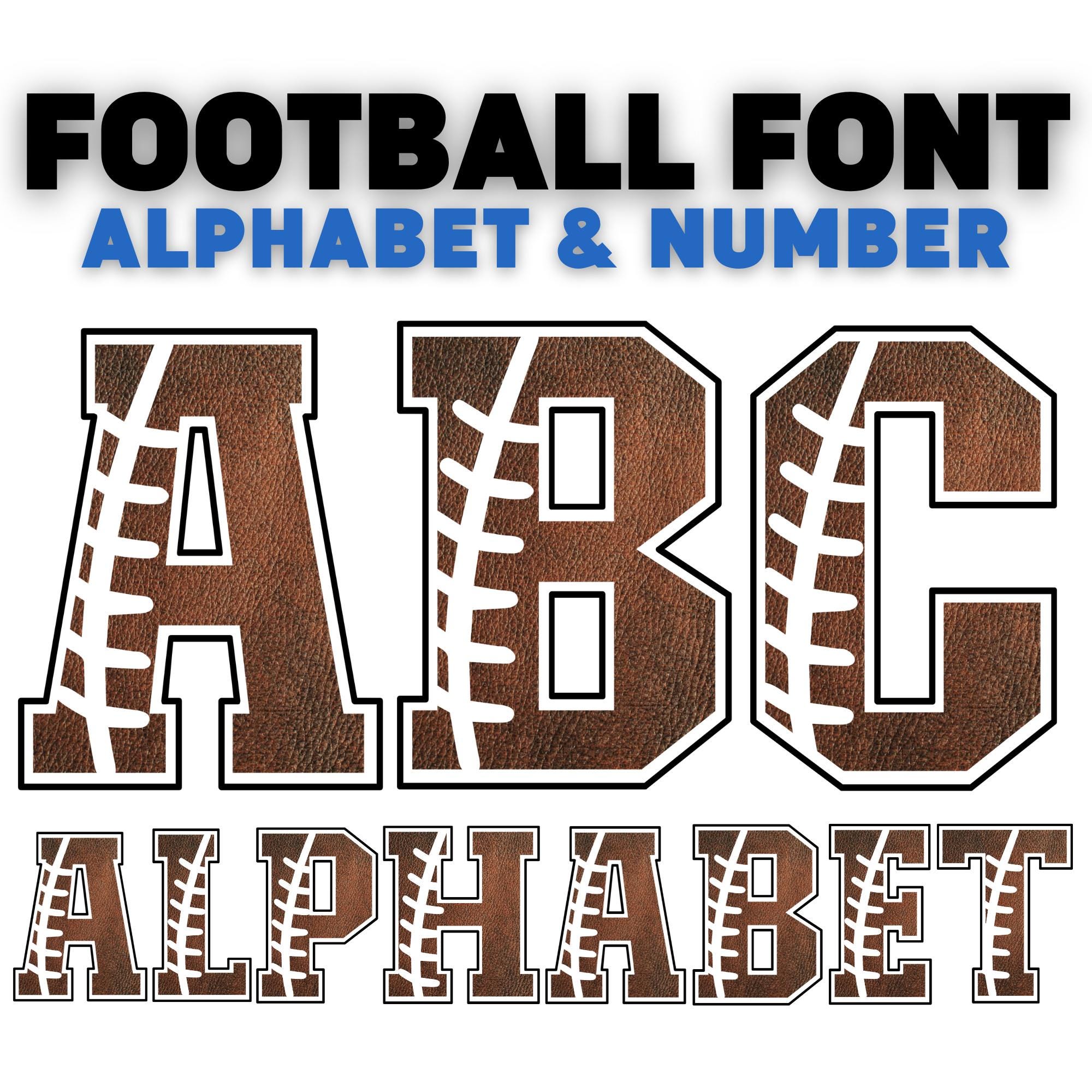 Football Creative Lettering Varsity Football Alphabet PNG: Sports Lettering Font (digital Download ...
