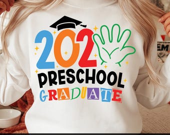 Graduado de preescolar 2025 (Svg, Png), Graduado de preescolar (Svg), Idea divertida para regalo de graduación de fin de curso, Último día de clases (Svg), Graduación de preescolar